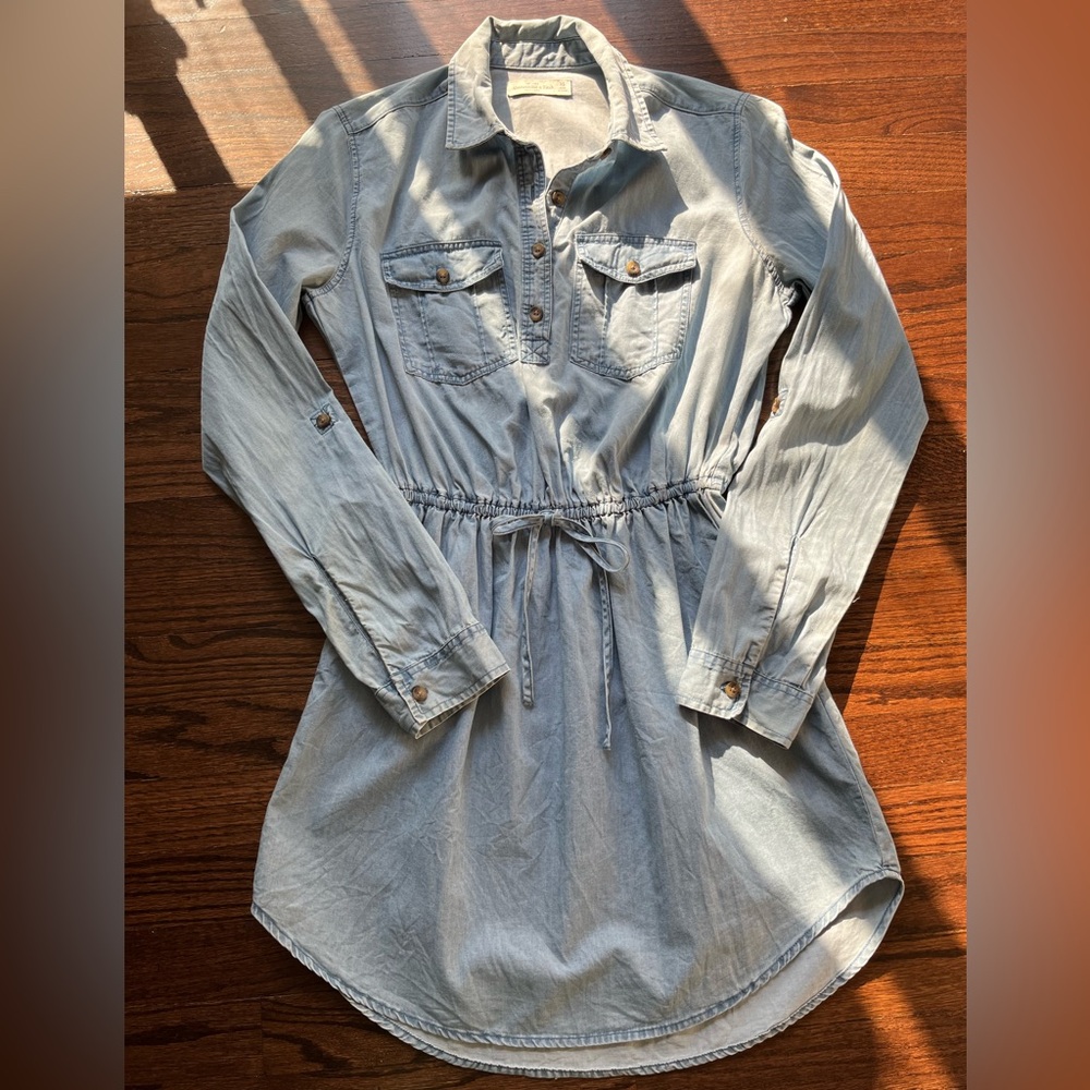 Abercrombie & Fitch Blue Denim Shirt Dress